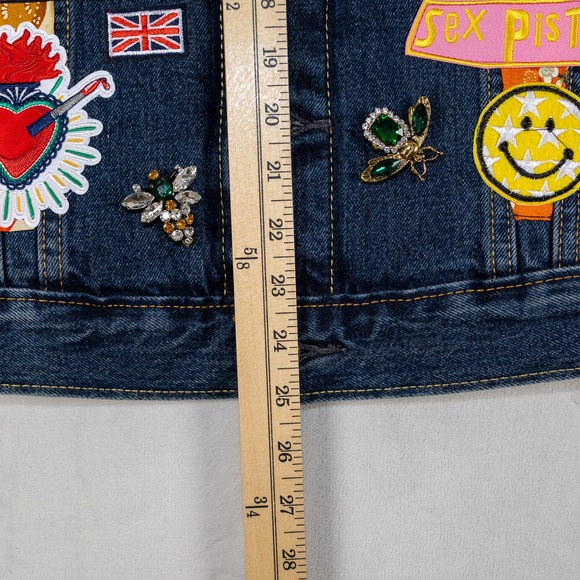 Vintage Levi's‎ Patched Denim Jacket S Authentic 70s-90s Patches Guns N Roses - Picture 7 of 16